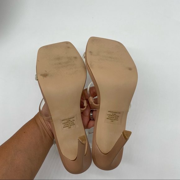Steve Madden | Shoes | Steve Maddenwomens Gracey Strappy Stiletto Sandals In Clear Size 85 